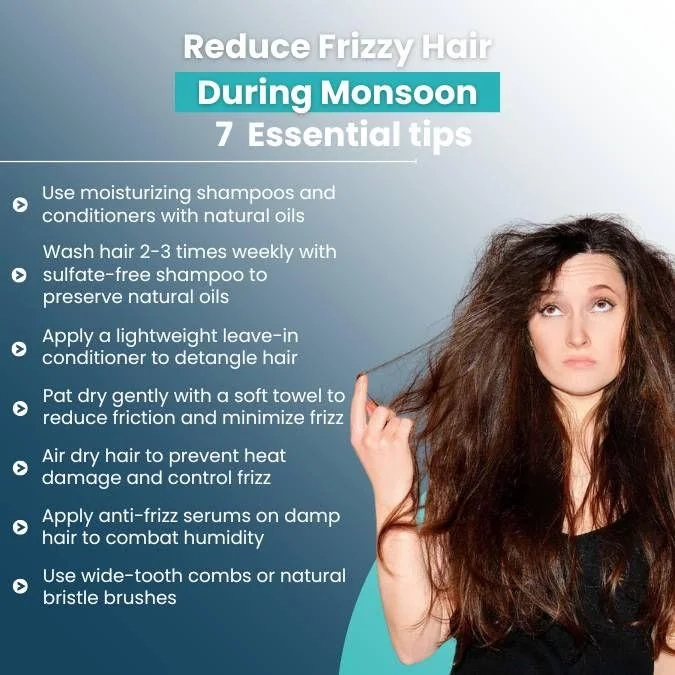 7 Essential Tips to Reduce Frizzy Hair During Monsoon - SkinQure, Delhi
