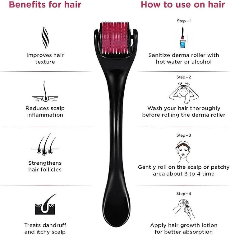 Derma Roller for Hair in Delhi: Clinic vs Home Results - SkinQure, Delhi